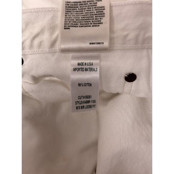 AGOLDE Jeans 28 Womens 90s Mid Rise Loose Fit White Distressed Denim - Picture 8 of 9